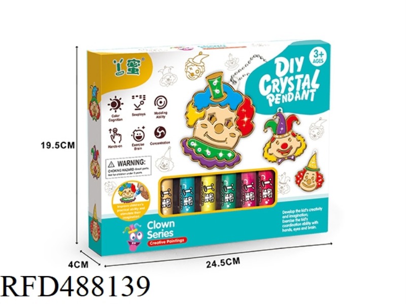 DIY,GLUE,FREE,PAINTING,(CLOWN)