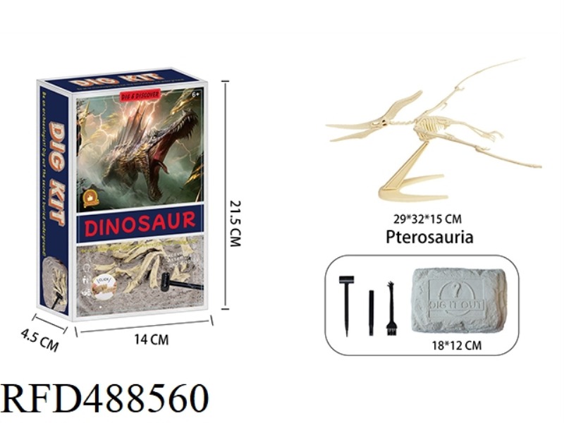 ARCHEOLOGICAL LARGE FOSSIL ASSEMBLED DINOSAUR SUIT (PTEROSAUR)