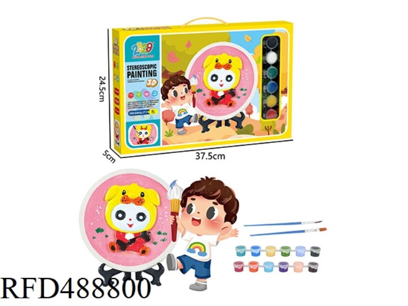 PLASTER PAINTING / 12 COLORS + STAND (DOLL)