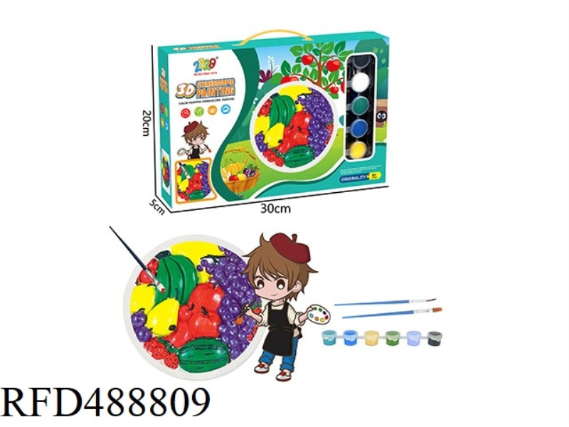 PLASTER PAINTING/SIX COLORS (FRUIT)