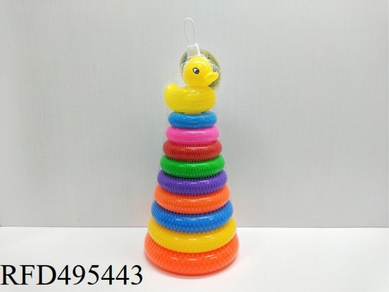 DUCK HEAD 9 LAYER RAINBOW RING