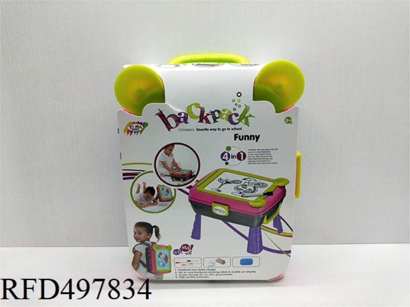 4-IN-1 MULTI-FUNCTIONAL SCHOOL BAG DRAWING BOARD (GIRL)