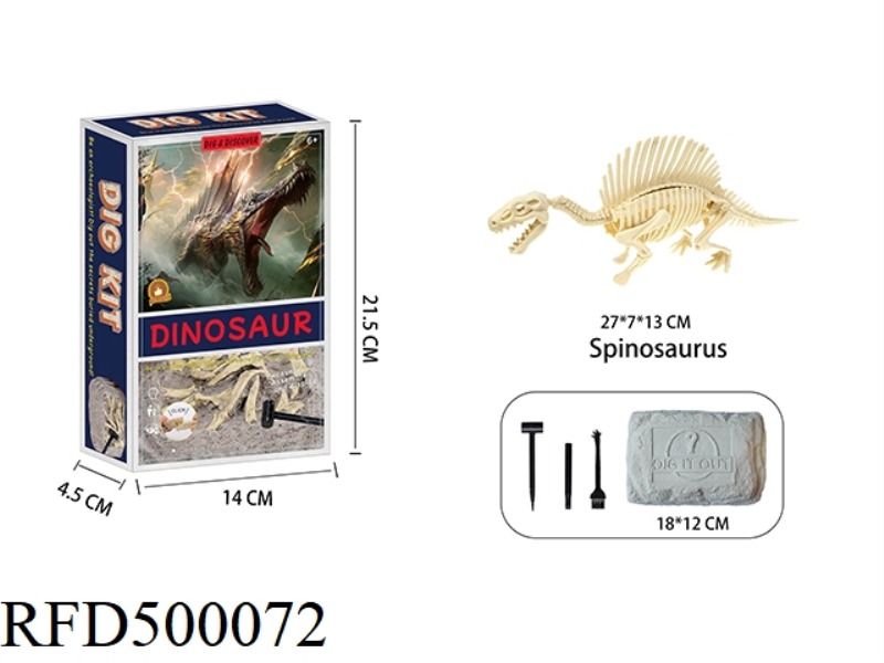 ARCHEOLOGICAL LARGE FOSSIL ASSEMBLED DINOSAUR SUIT (SPINOSAURUS)