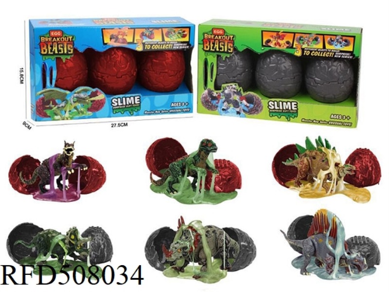 SLIMES DINOSAUR EGGS IN THREE PACKS