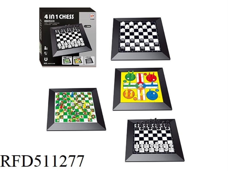 FOUR-IN-ONE CHESSBOARD