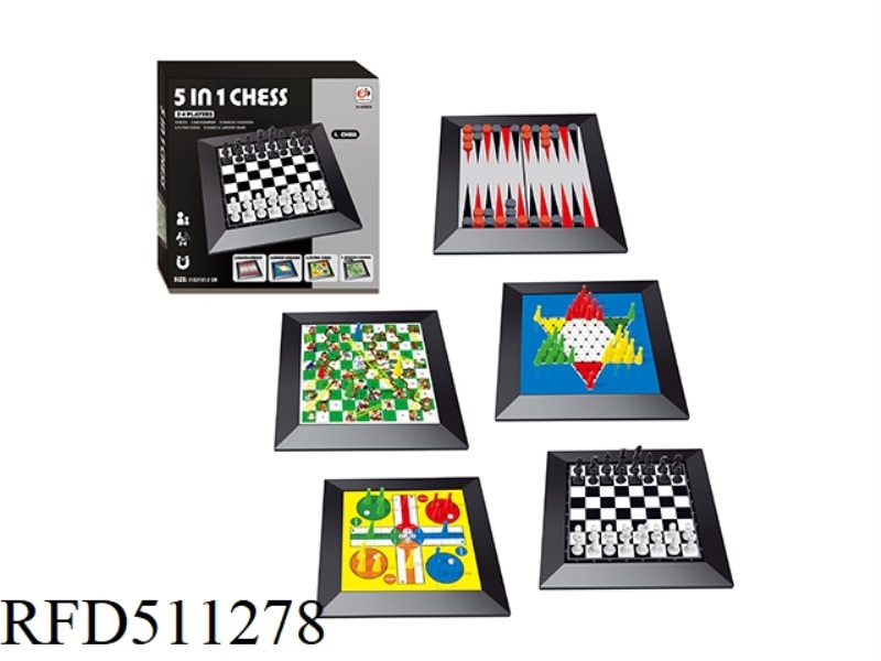 FIVE-IN-ONE CHESSBOARD