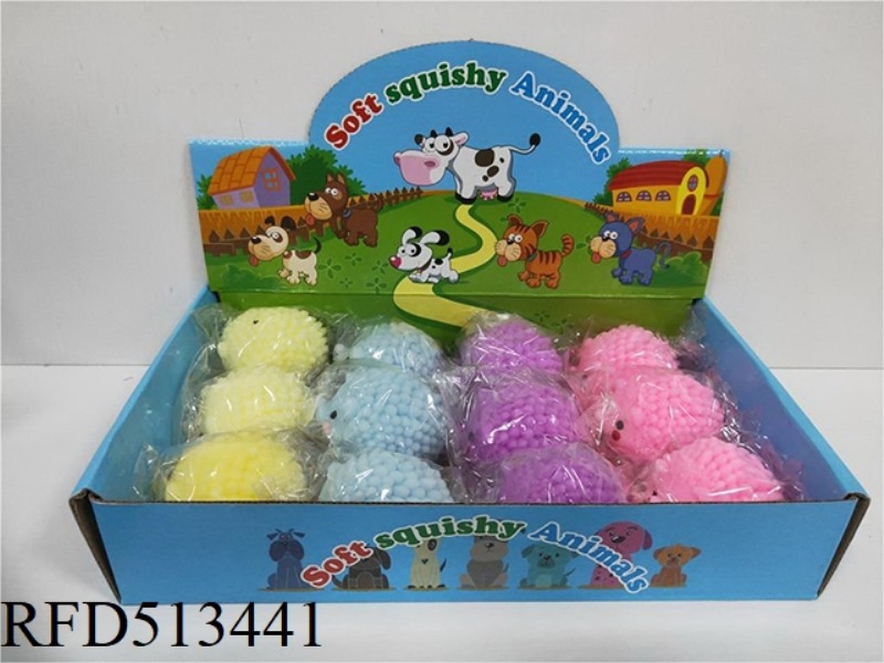 SOFT GLUE HEDGEHOG VENT TOY 12PCS