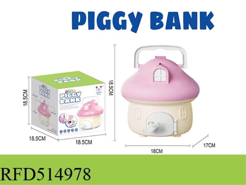 MUSHROOM ROOM PIGGY BANK - PINK