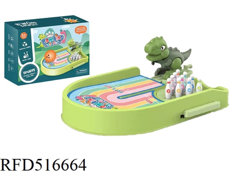 CHILDREN'S EDUCATIONAL TOY DIY DINOSAUR PINBALL DISK-GREEN