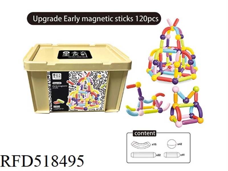 EARLY EDUCATION MAGNETIC FORCE MAGNETIC STICK 120PCS