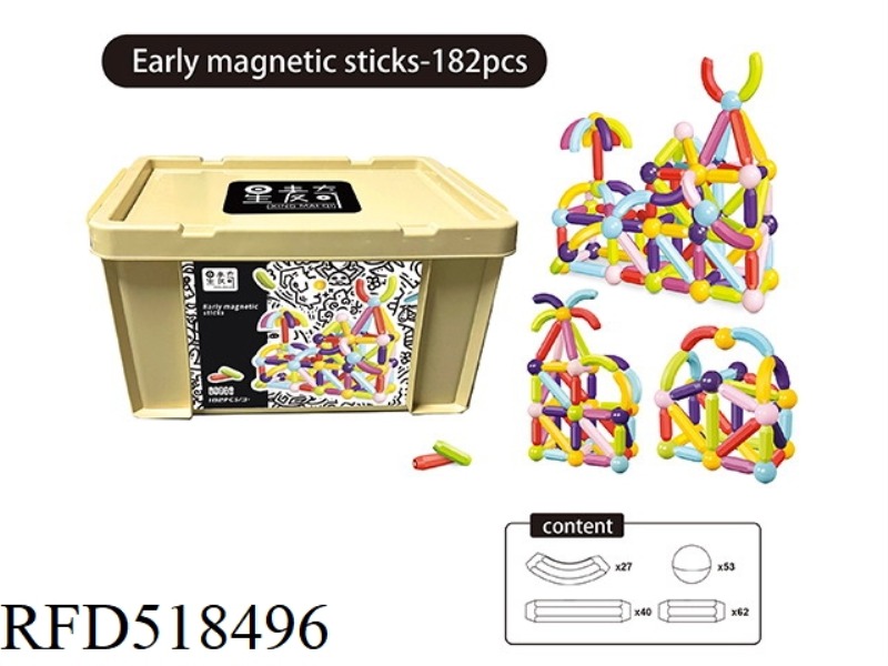 EARLY EDUCATION MAGNETIC FORCE MAGNETIC STICK 182PCS