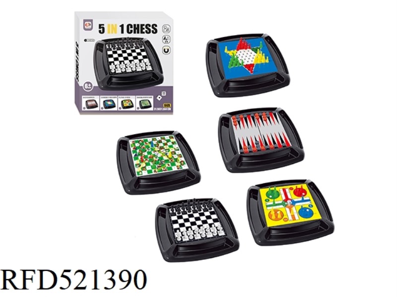 FIVE-IN-ONE CHESSBOARD
