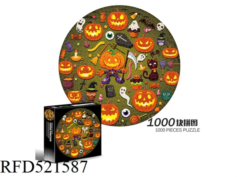 1000 circular puzzles-pumpkin Halloween