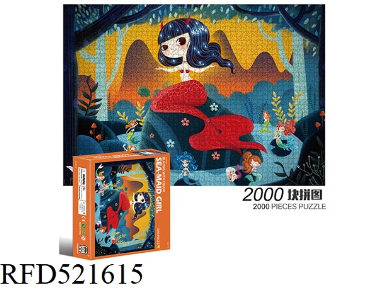 2000 square puzzles-Mermaid Girl