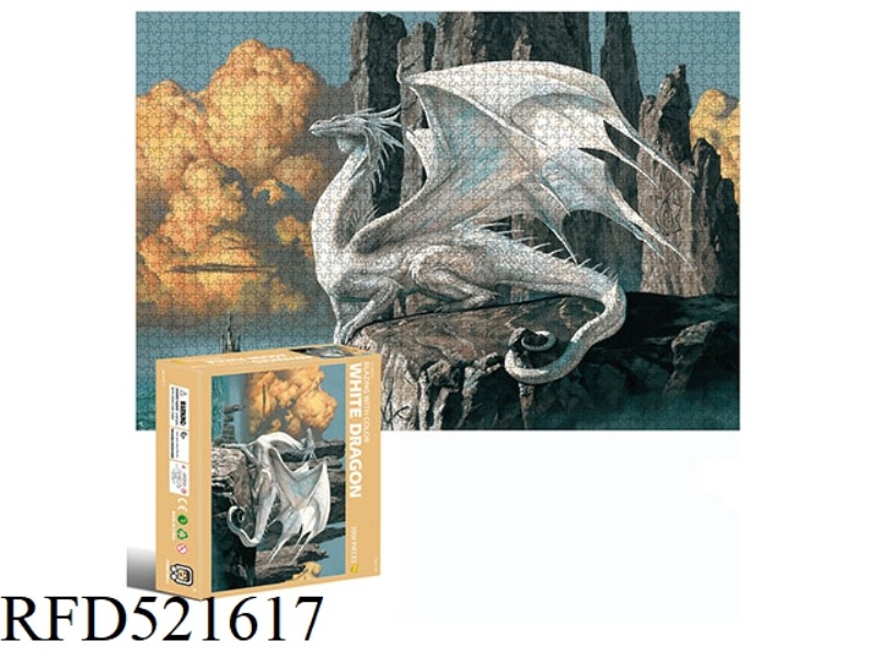 2000 square puzzles-white dragon