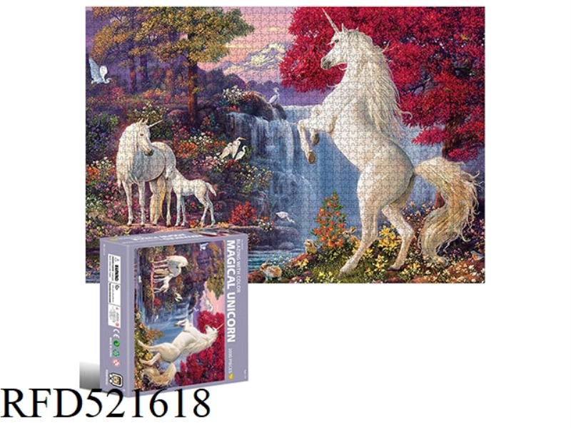 2000 square puzzles-mythical unicorns