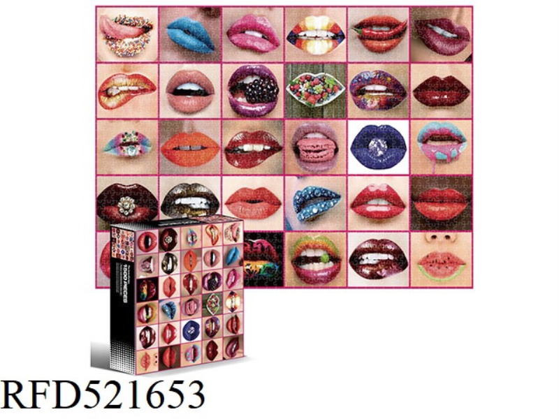 1500 square puzzles-beautiful lips