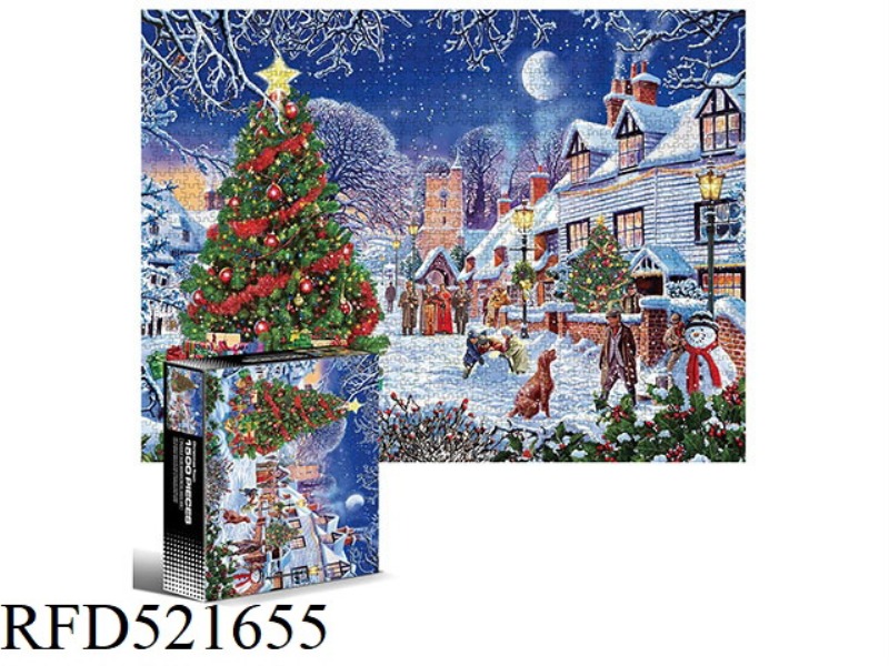 1500 square puzzles-Christmas town