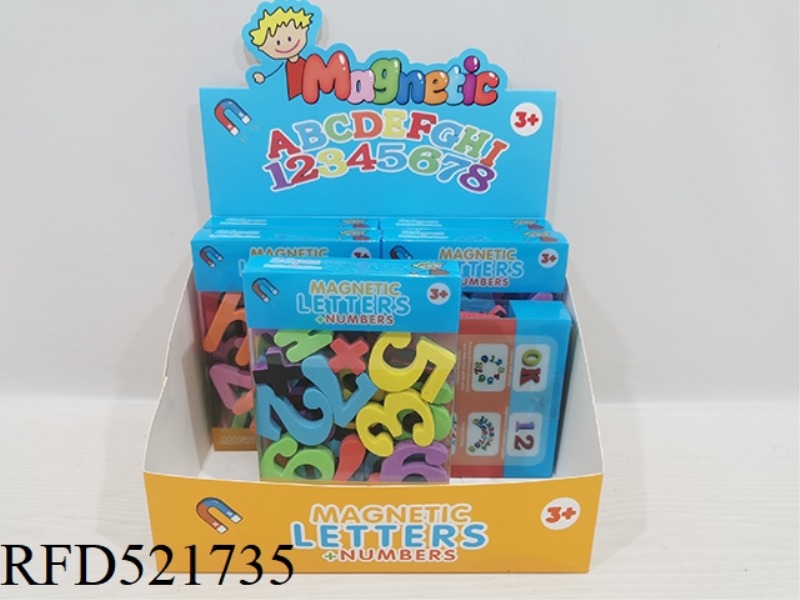 EVA MAGNETIC SHEET NUMERIC LETTERS 12PCS