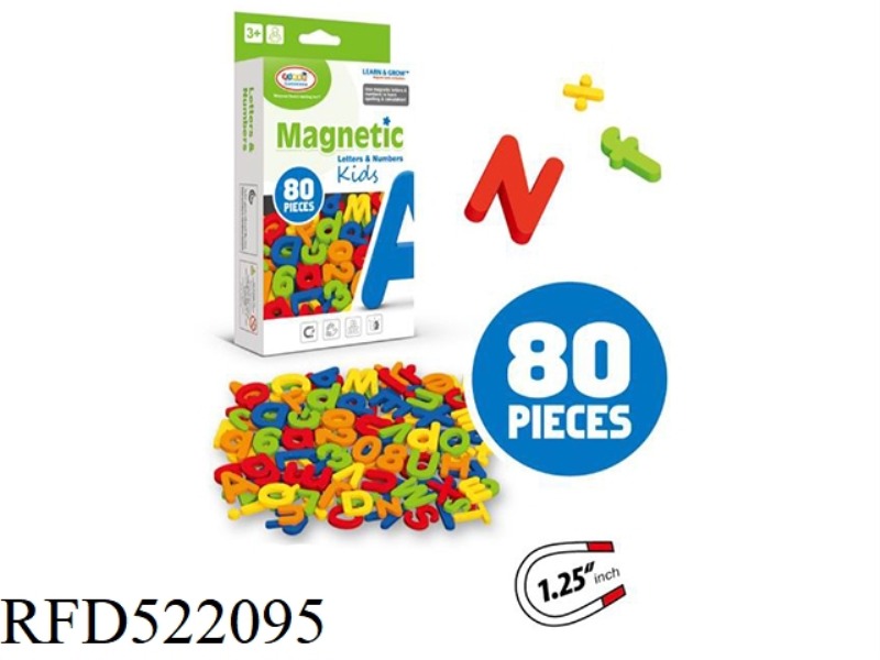 MAGNETIC DIGITAL SYMBOL CARD HEAD BOX ZHUANG (1.25 INCH)80PCS