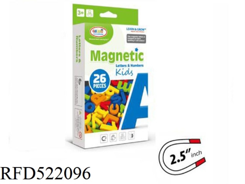 MAGNETIC LOWERCASE LETTER CARD HEAD BOX ZHUANG (2.5 INCHES)26PCS