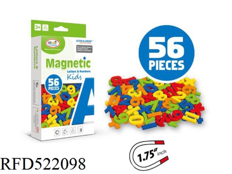 MAGNETIC DIGITAL SYMBOL CARD HEAD BOX ZHUANG (1.75 INCHES)56PCS