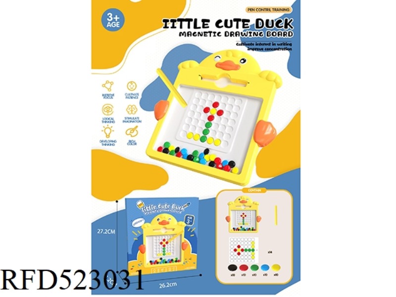 CUTE DUCK MAGNETIC DRAWING PLATE PEN TRUMPET