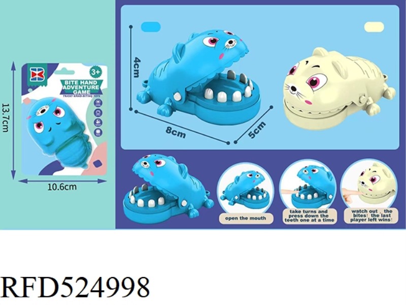 ENGLISH VERSION BITING HAND MINI CARTOON MOUSE (BLUE WHITE) WITHOUT CHAIN