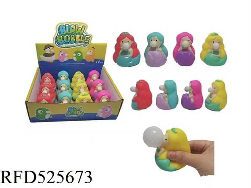 TWELVE BUBBLE SPITTING MERMAIDS