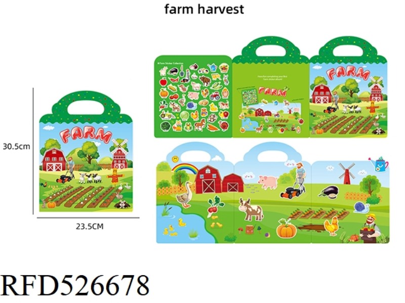 FARM DIY SCENE STICKER BUSY BOOK REPEATED PASTING OF QUIET BOOK