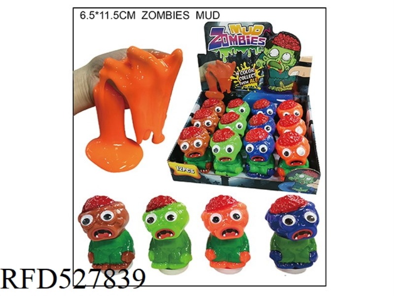 ZOMBIE SHAPE BOTTLE SLIME 12PCS