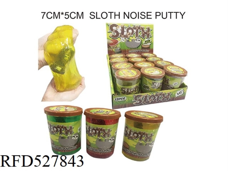 SLOTH JUMBO BOTTLE PUTTY+ NON-EXPANDING SLOTH 12PCS