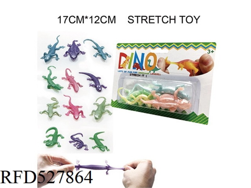 PAINTED STRETCH NON-ANOLE LIZARD PAPER CARD (PACK OF 4)