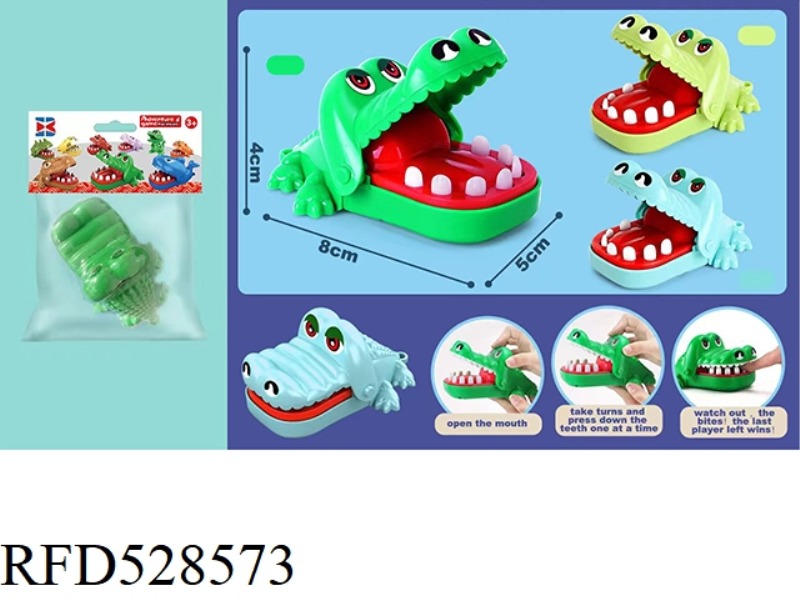ENGLISH VERSION BITER HAND MINI CROCODILE (BLUE, DARK GREEN, INK YELLOW) WITHOUT CHAIN