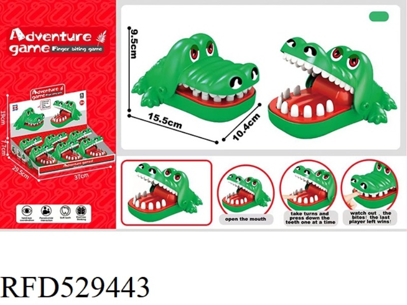 ENGLISH VERSION BITE HAND NUMBER CROCODILE GREEN 6PCS