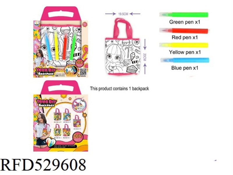 FOOD AND DRINK GRAFFITI WASHABLE CHILDREN'S SATCHEL