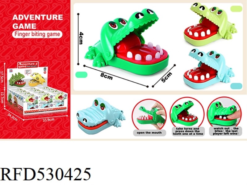 ENGLISH VERSION BITER HAND MINI LITTLE CROCODILE (BLUE, DARK GREEN, INK YELLOW) 24PCS