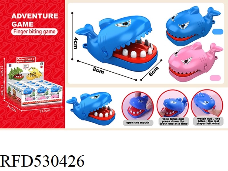 ENGLISH VERSION BITING HAND MINI SMALL SHARK (PINK BLUE) 24PCS
