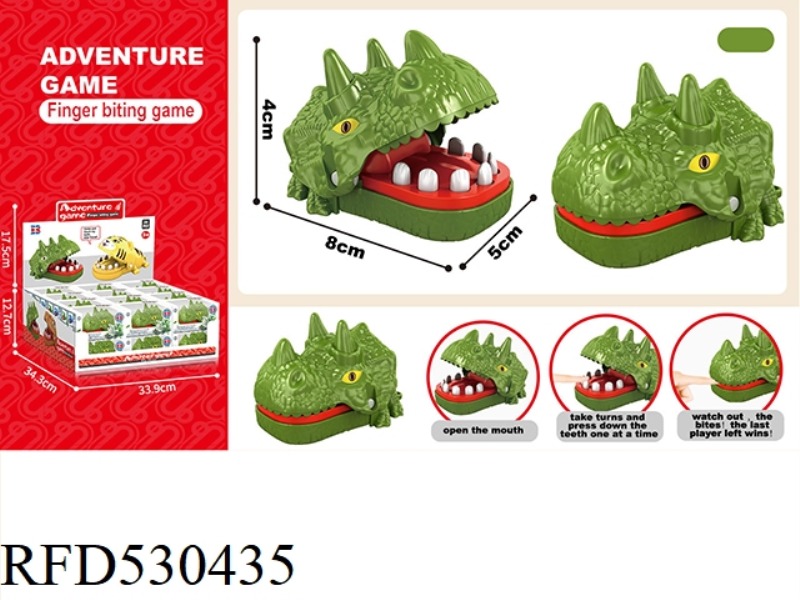 ENGLISH VERSION BITE HAND MINI LITTLE TRICERATOPS GREEN 24PCS