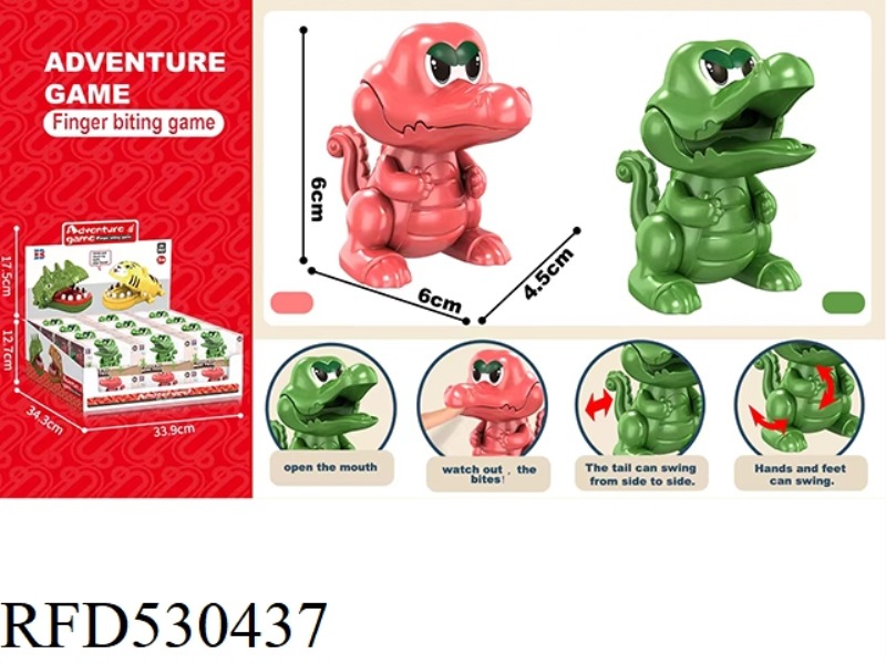 ENGLISH VERSION CLIP FINGER MINI CROCODILE GREEN RED 24PCS