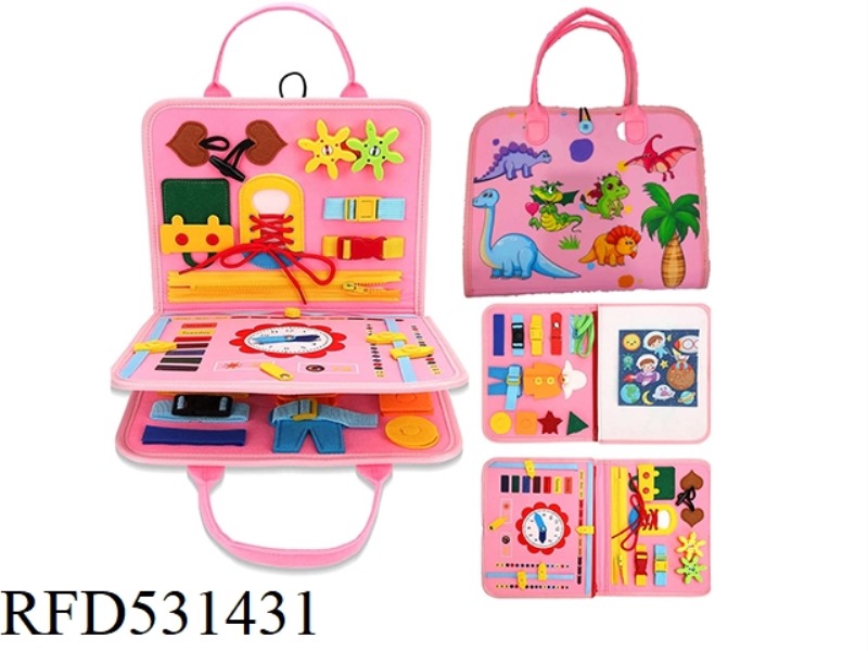 MONTESSORI QUIET BOOK EARLY EDUCATION COGNITIVE LEARNING FELT BOARD (FOREST POWDER)