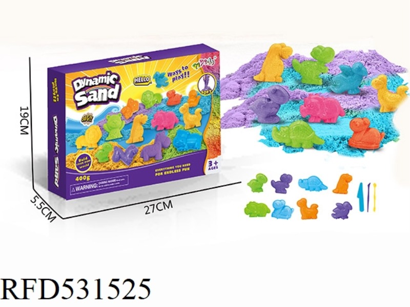 SPACE SAND DINOSAUR SET (400G)