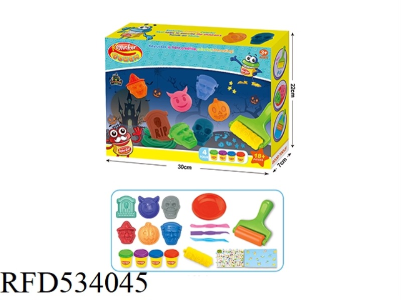 COLORED CLAY HALLOWEEN SET