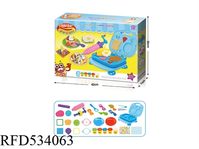 COLOR CLAY WAFFLE MAKER SET