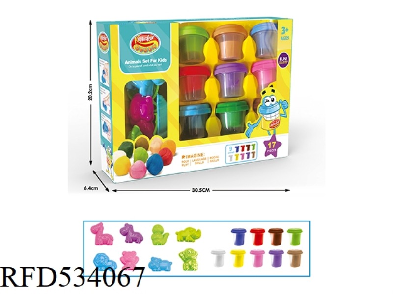 COLOR CLAY ANIMAL SET