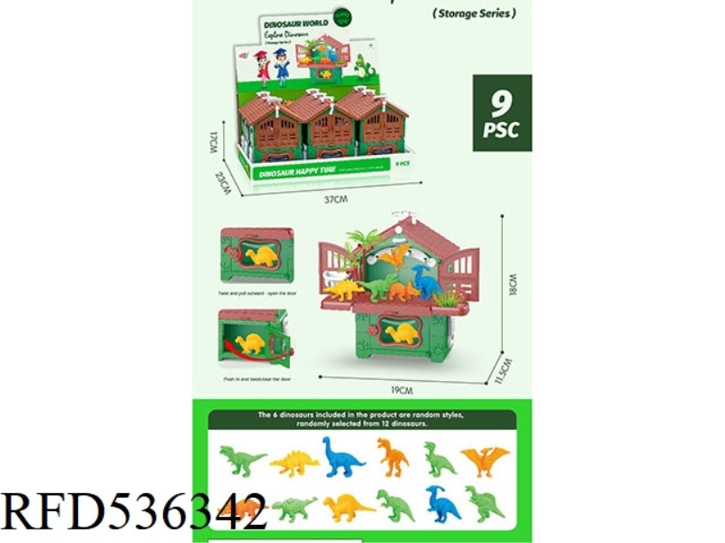 EXPLORE THE DINOSAUR HOUSE 9PCS