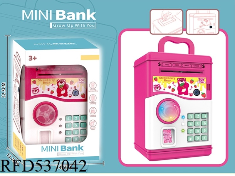 STRAWBERRY BEAR PIGGY BANK