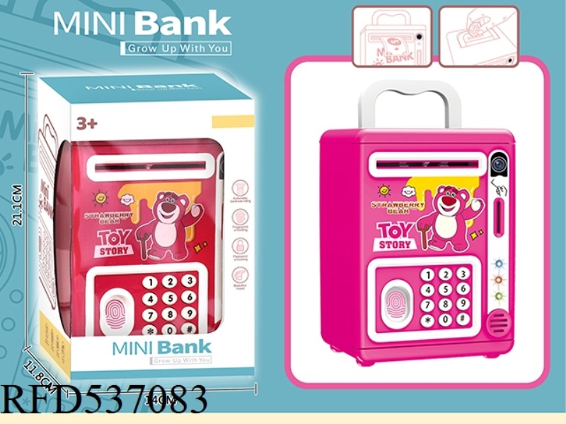STRAWBERRY BEAR PIGGY BANK