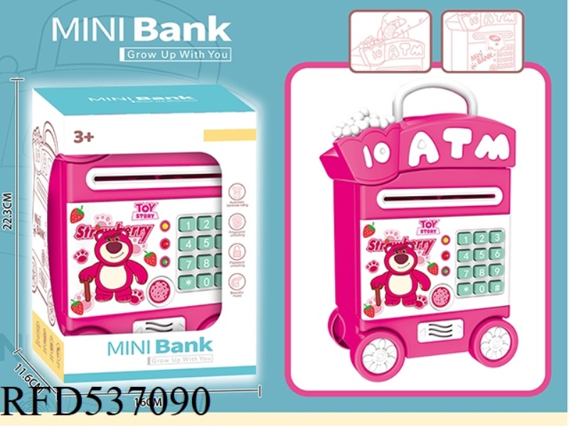 STRAWBERRY BEAR PIGGY BANK