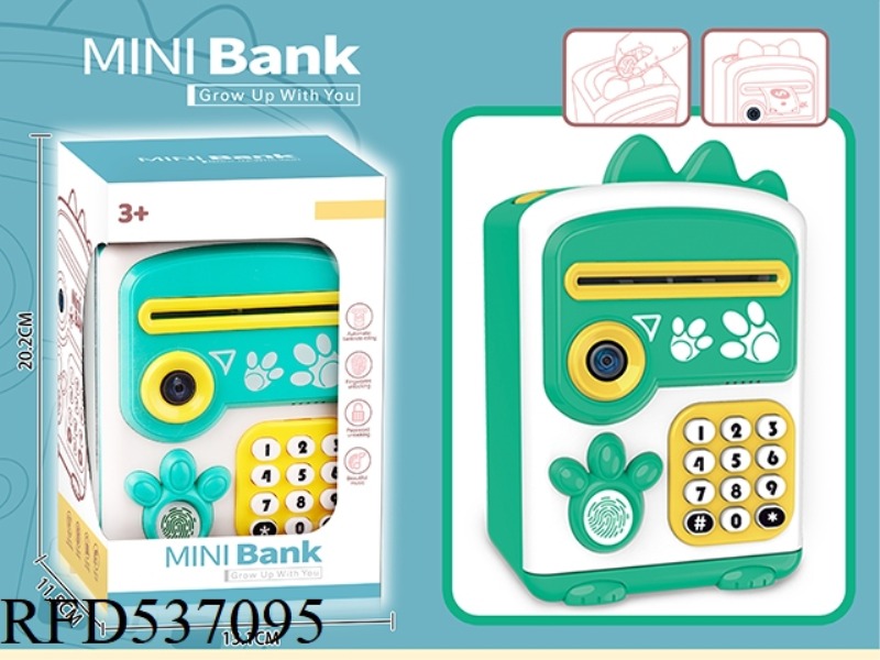 GREEN DINOSAUR PIGGY BANK